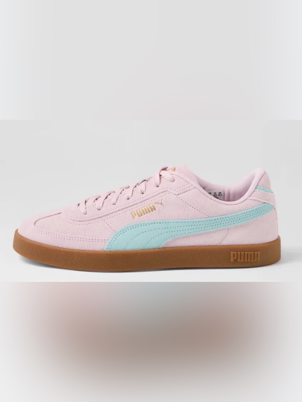 PUMA Club II Era Suede Sneakers-NIB-Rose Mauve/Safe Lake/Gum-Size 9 - Picture 3 of 8